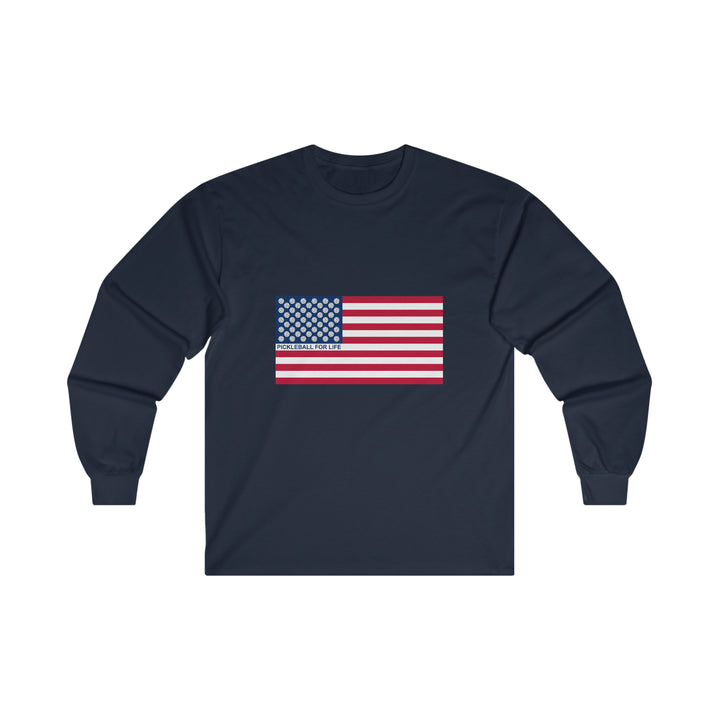 Pickleball for Life Flag Ultra Cotton Long Sleeve Tee - Great Pickleball Stuff