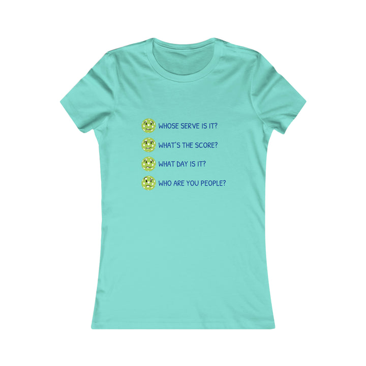 Who Are You People? Women's Slim-Fit Premium Cotton T-Shirt - Great Pickleball Stuff