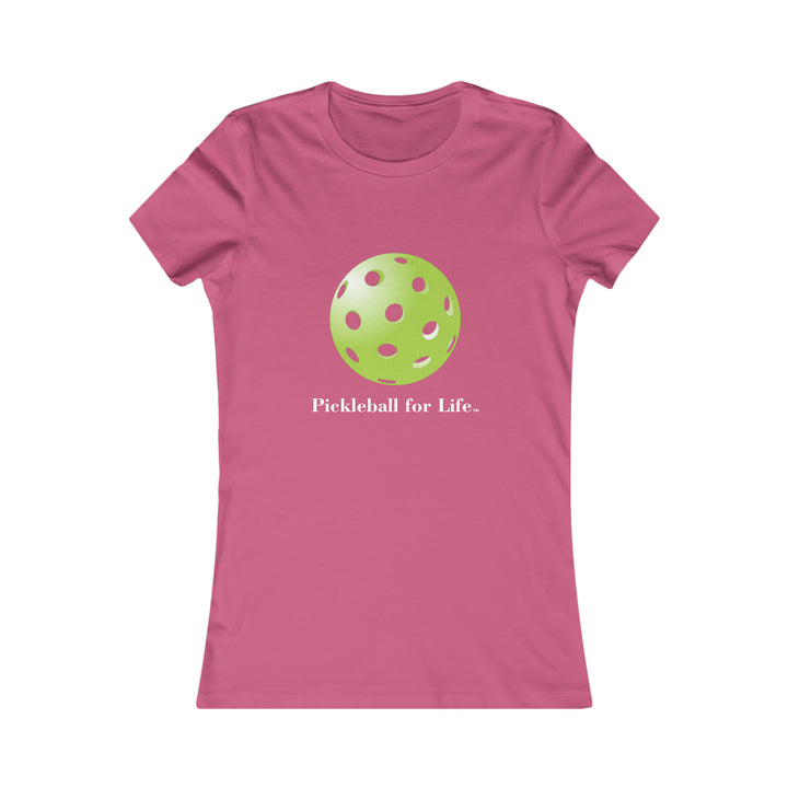 Pickleball for Life-Green Women's Slim-Fit Premium Cotton T-Shirt - Great Pickleball Stuff