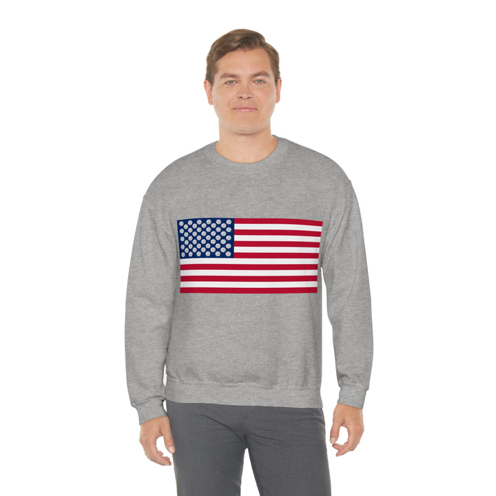 Pickleball Stars Flag Unisex Crewneck Sweatshirt - Great Pickleball Stuff