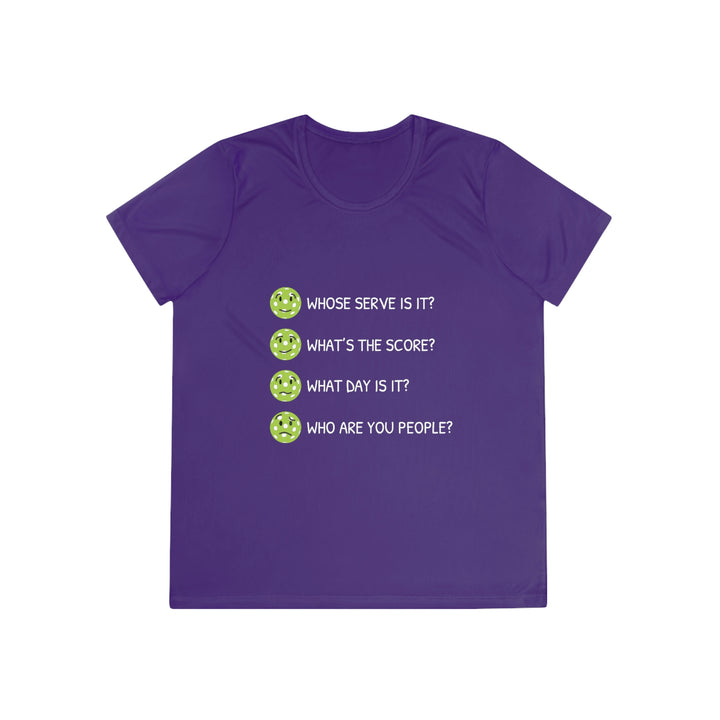 Who Are You People? Women's Moisture-Wicking T-Shirt - Great Pickleball Stuff