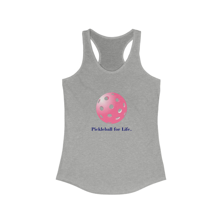 Pickleball for Life-Pink Women's Racerback Tank - Great Pickleball Stuff