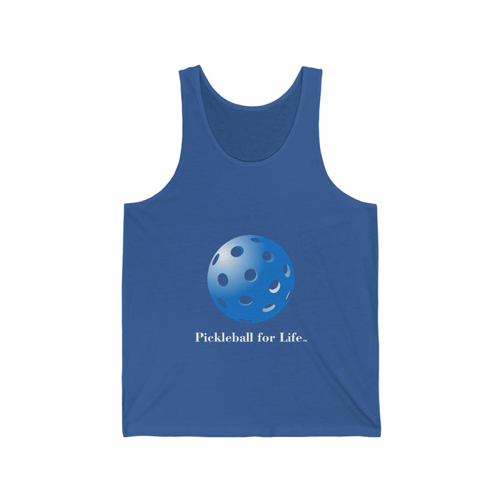 Pickleball for Life-Blue Unisex Tank - Great Pickleball Stuff