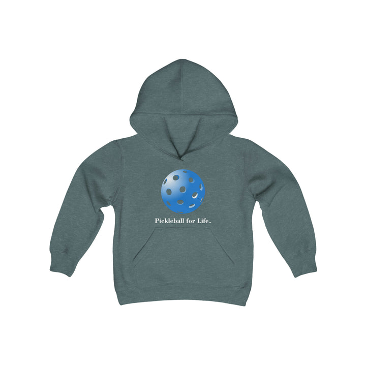 Pickleball for Life-Blue Youth Hoodie - Great Pickleball Stuff