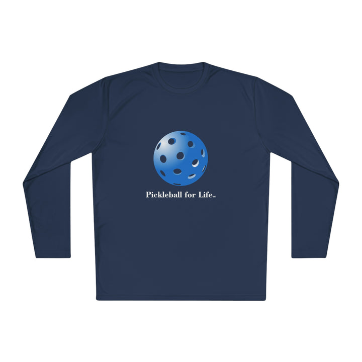 Pickleball for Life-Blue Unisex Moisture-Wicking Long Sleeve Tee - Great Pickleball Stuff