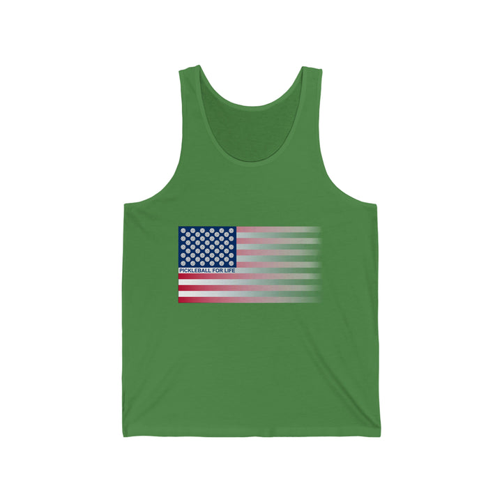 Pickleball for Life Flag (Faded) Unisex Cotton Tank - Great Pickleball Stuff