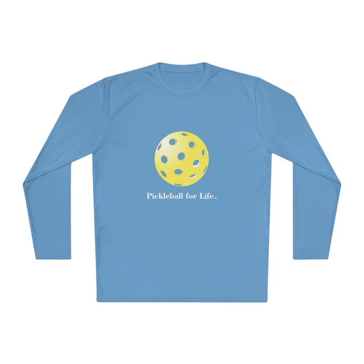 Pickleball for Life-Yellow Unisex Moisture-Wicking Long Sleeve Tee - Great Pickleball Stuff