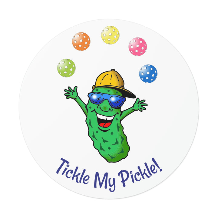 Tickle My Pickle Decal-White - Great Pickleball Stuff