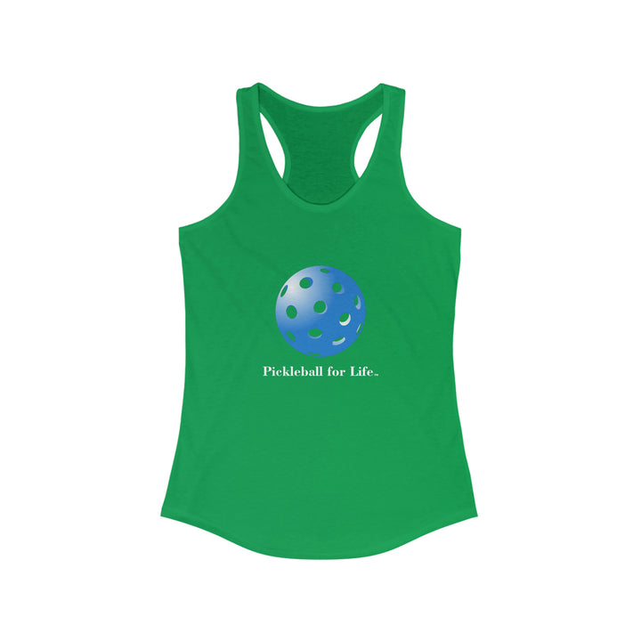 Pickleball for Life-Blue Women's Racerback Tank - Great Pickleball Stuff