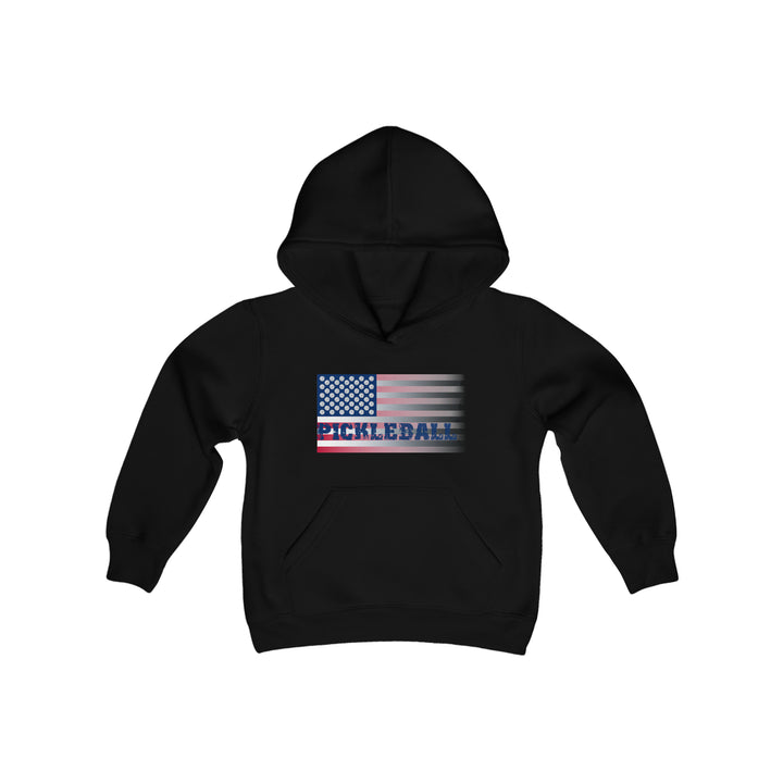 Pickleball Flag (Faded) Youth Hoodie - Great Pickleball Stuff