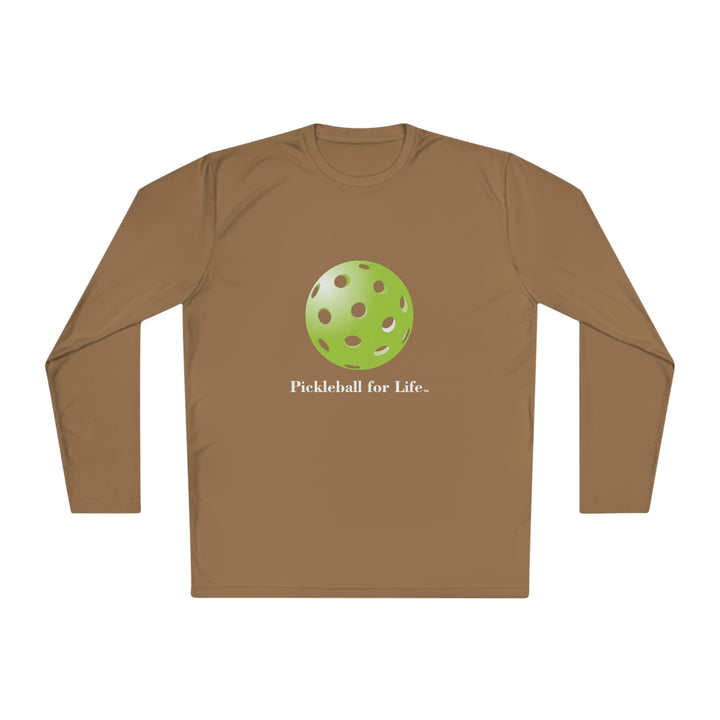 Pickleball for Life-Green Unisex Moisture-Wicking Long Sleeve Tee - Great Pickleball Stuff