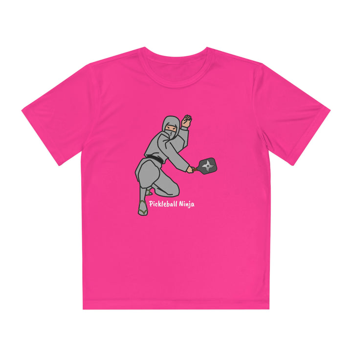 Pickleball Ninja-Male Youth Moisture-Wicking T-Shirt - Great Pickleball Stuff