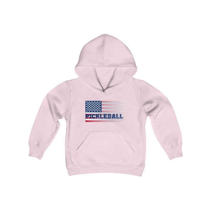 Pickleball Flag (Faded) Youth Hoodie - Great Pickleball Stuff