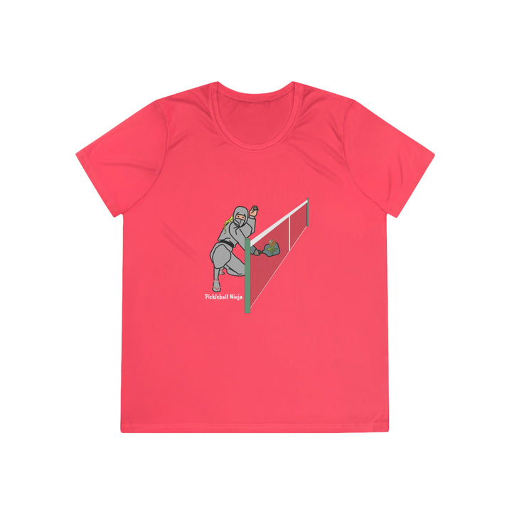 Pickleball Ninja Dinking-Female Women's Moisture-Wicking T-Shirt - Great Pickleball Stuff