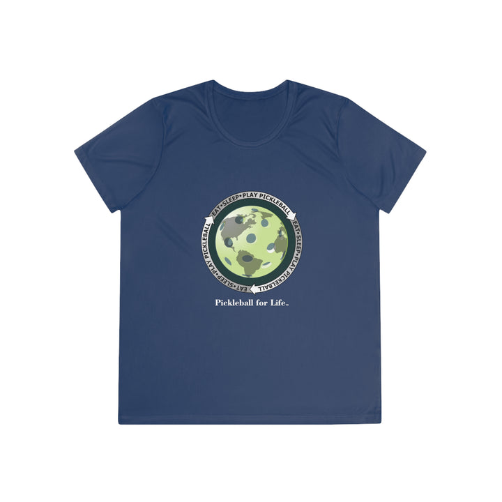 Eat Sleep Play Pickleball Women's Moisture-Wicking T-Shirt - Great Pickleball Stuff