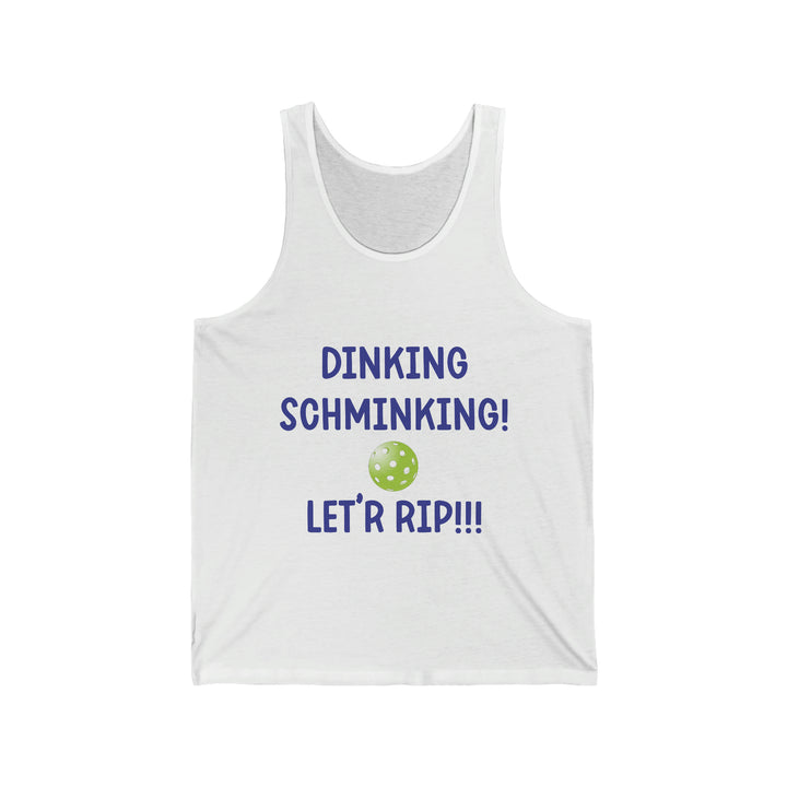 Dinking Schminking Unisex Cotton Tank - Great Pickleball Stuff