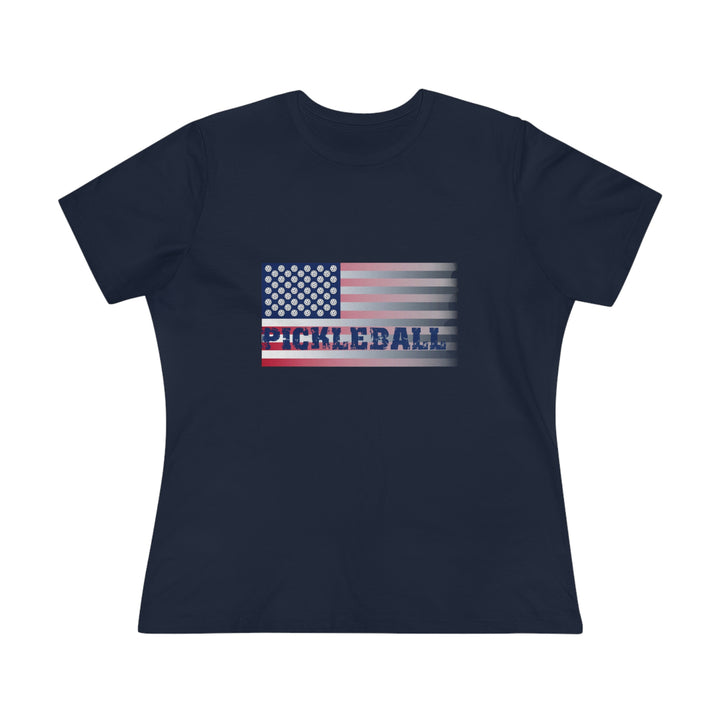 Pickleball Flag (Faded) Women's Relaxed-Fit T-shirt - Great Pickleball Stuff