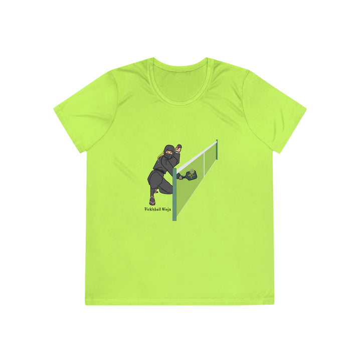 Pickleball Ninja Dinking-Female Women's Moisture-Wicking T-Shirt - Great Pickleball Stuff