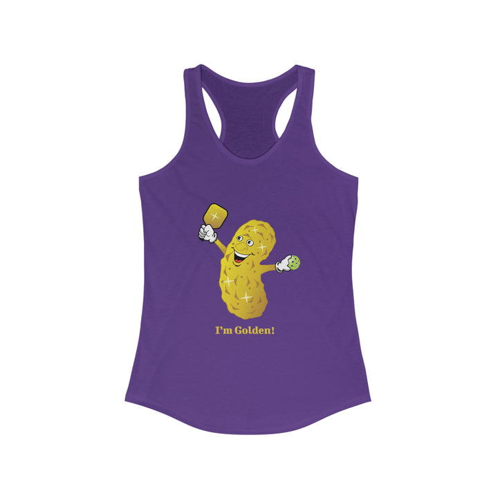 I'm Golden! Women's Racerback Tank - Great Pickleball Stuff