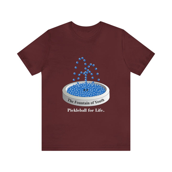 The Pickleball Fountain-Blue Unisex T-Shirt - Great Pickleball Stuff