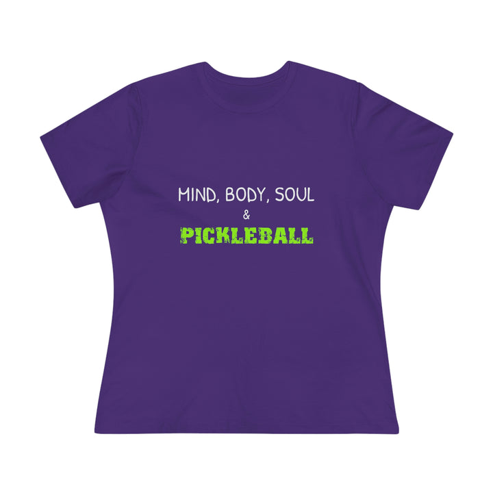 Mind, Body, Soul & Pickleball Women's Relaxed-Fit T-shirt - Great Pickleball Stuff