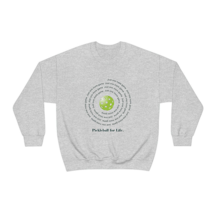 Just One More Game-Spiral Unisex Crewneck Sweatshirt - Great Pickleball Stuff