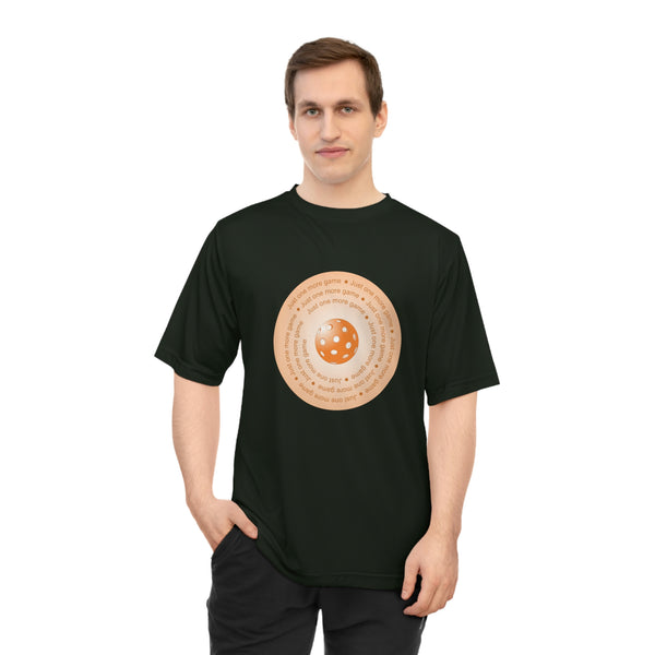 Just One More Game-Orange Unisex Moisture-Wicking T-Shirt - Great Pickleball Stuff