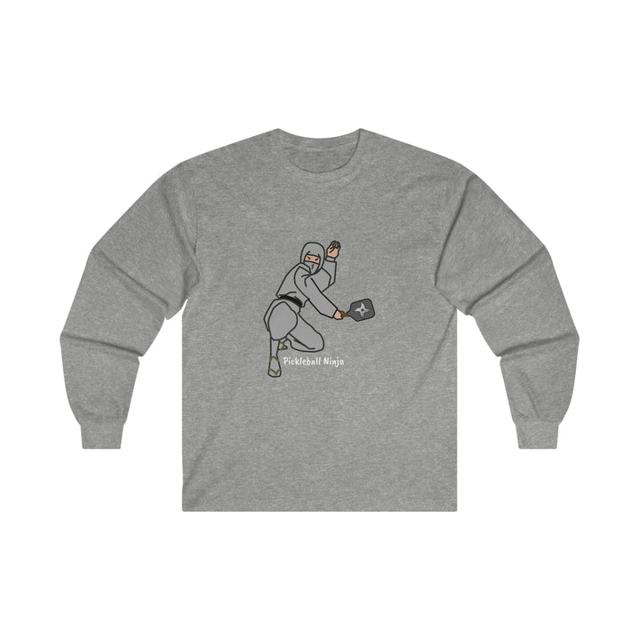 Pickleball Ninja-Male Ultra Cotton Long Sleeve Tee - Great Pickleball Stuff