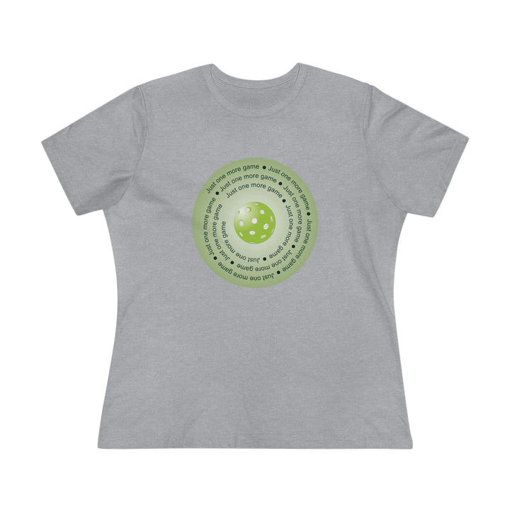 Just One More Game-Green Women's Relaxed-Fit T-shirt - Great Pickleball Stuff