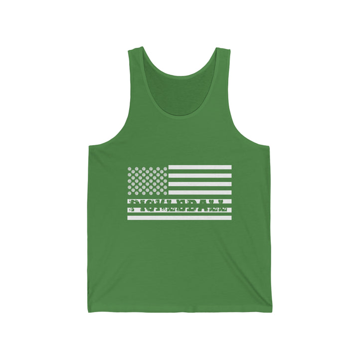 Pickleball Flag Transparent Unisex Cotton Tank - Great Pickleball Stuff