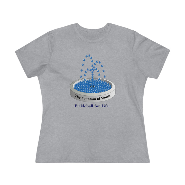 The Pickleball Fountain-Blue Women's Relaxed-Fit T-Shirt - Great Pickleball Stuff