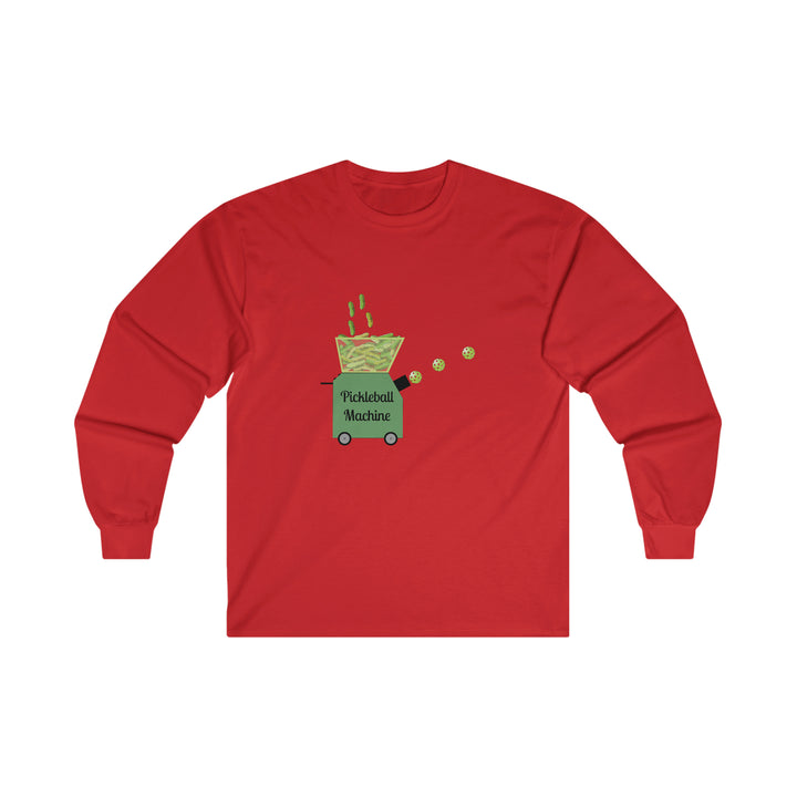 The Pickleball Machine Ultra Cotton Long Sleeve Tee - Great Pickleball Stuff