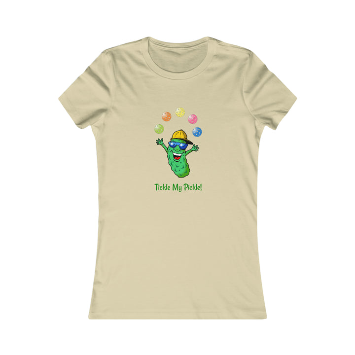 Tickle My Pickle Juggler Women's Slim-Fit Premium Cotton T-Shirt - Great Pickleball Stuff