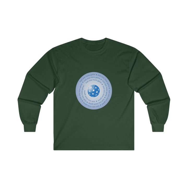 Just One More Game-Blue Ultra Cotton Long Sleeve Tee - Great Pickleball Stuff