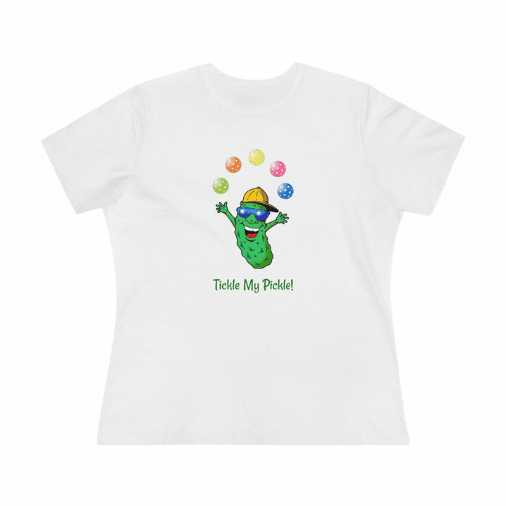Tickle My Pickle Juggler Women's Relaxed-Fit T-shirt - Great Pickleball Stuff