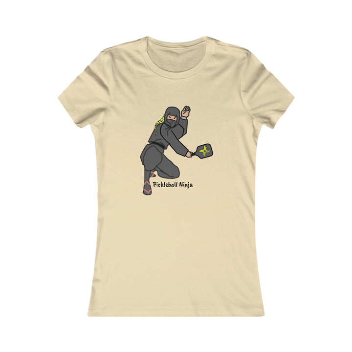 Pickleball Ninja-Female Women's Slim-Fit Premium Cotton T-Shirt - Great Pickleball Stuff