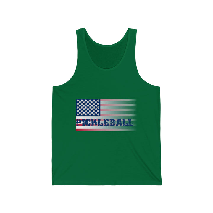 Pickleball Flag (Faded) Unisex Cotton Tank - Great Pickleball Stuff