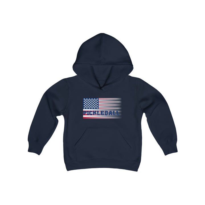 Pickleball Flag (Faded) Youth Hoodie - Great Pickleball Stuff