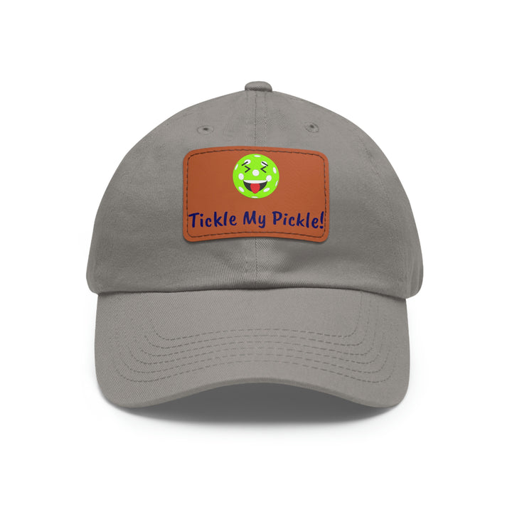 Tickle My Pickle Pickleball Cap with Leather Patch - Great Pickleball Stuff