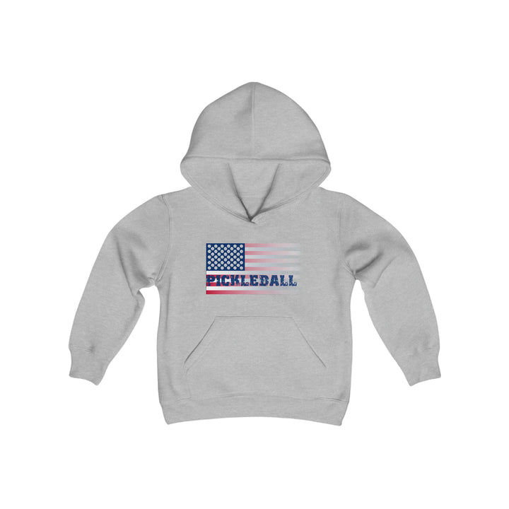 Pickleball Flag (Faded) Youth Hoodie - Great Pickleball Stuff