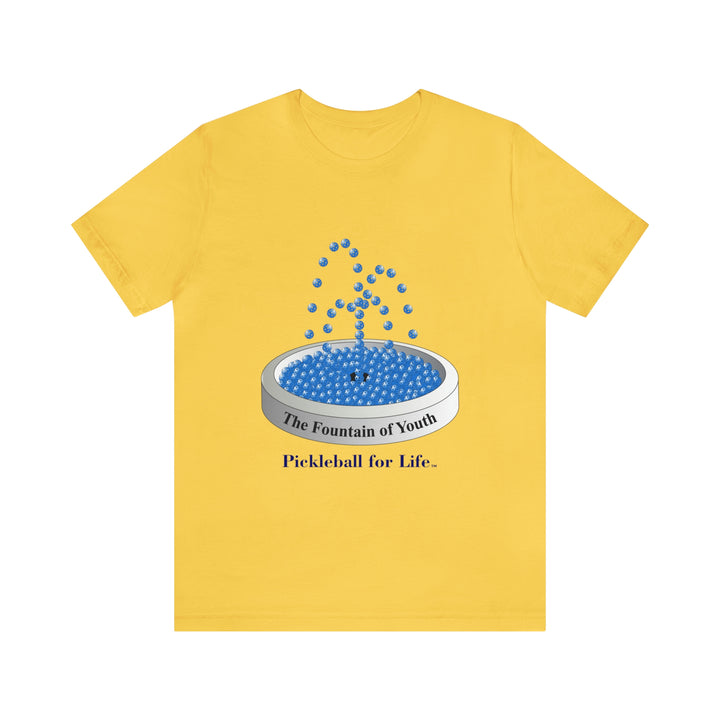 The Pickleball Fountain-Blue Unisex T-Shirt - Great Pickleball Stuff