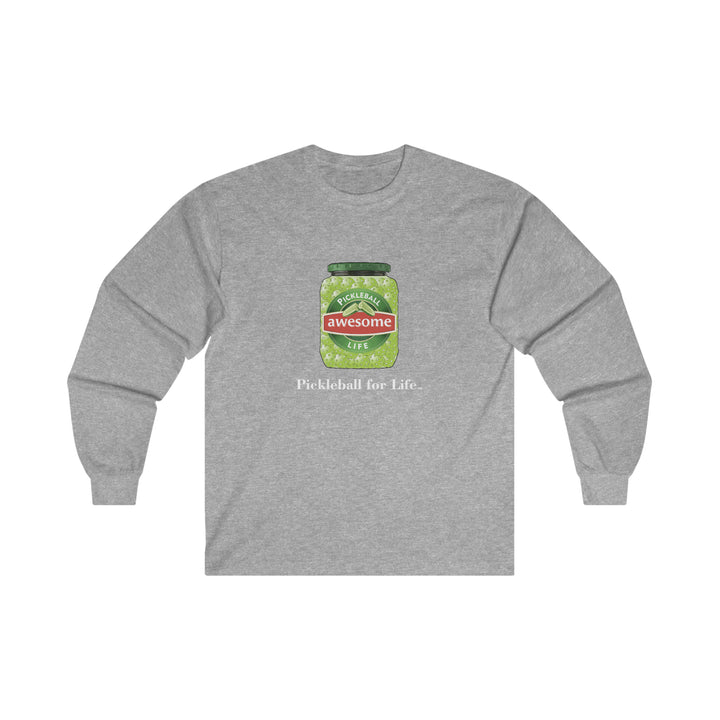 Awesome Pickles Ultra Cotton Long Sleeve Tee - Great Pickleball Stuff