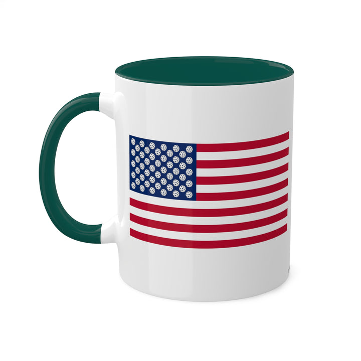 Pickleball Stars Flag Coffee Mug-Great Pickleball Stuff