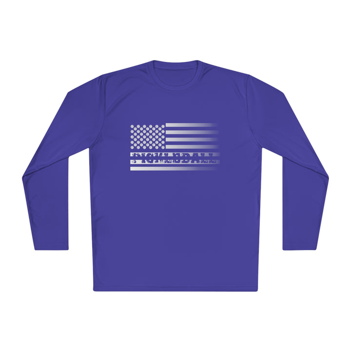 Pickleball Flag Transparent (Faded) Unisex Moisture-Wicking Long Sleeve Tee - Great Pickleball Stuff