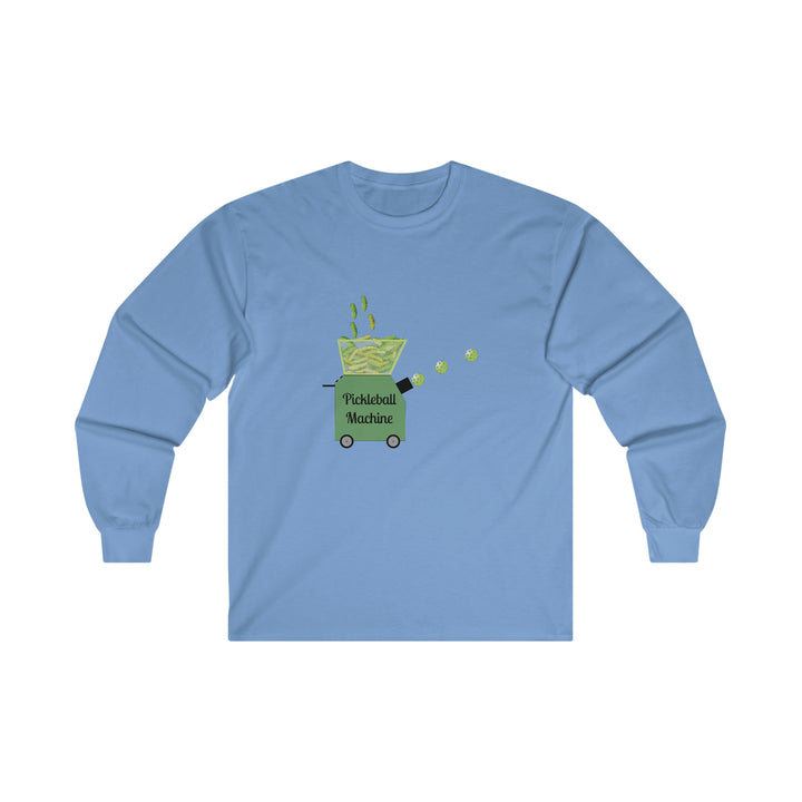 The Pickleball Machine Ultra Cotton Long Sleeve Tee - Great Pickleball Stuff