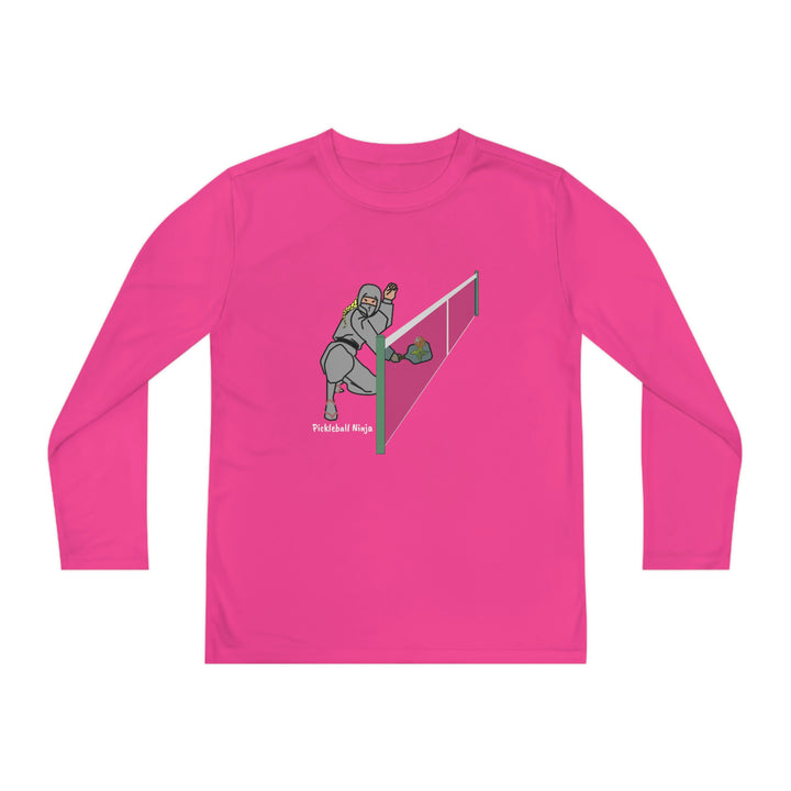 Pickleball Ninja Dinking-Female Youth Long Sleeve Moisture-Wicking T-Shirt - Great Pickleball Stuff