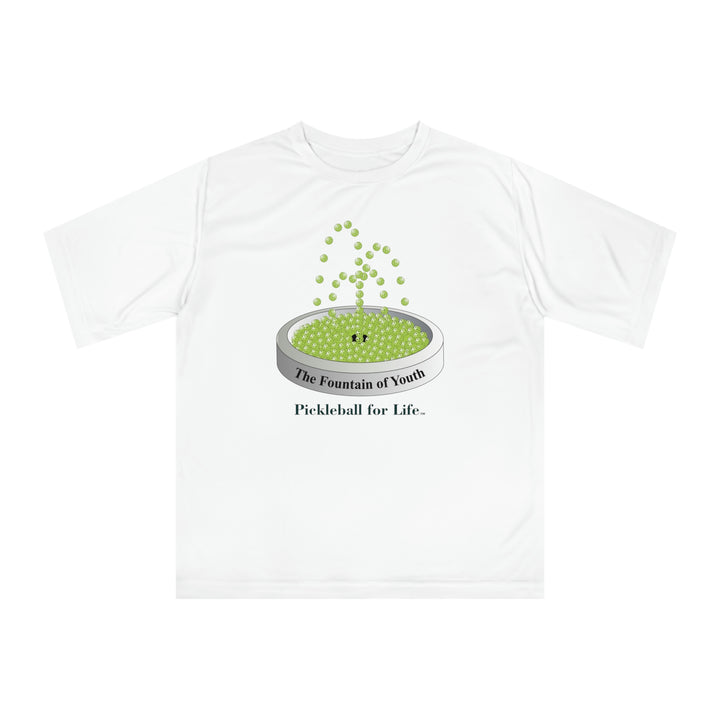 The Pickleball Fountain-Green Unisex Moisture-Wicking T-Shirt - Great Pickleball Stuff