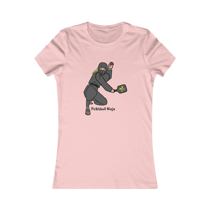 Pickleball Ninja-Female Women's Slim-Fit Premium Cotton T-Shirt - Great Pickleball Stuff