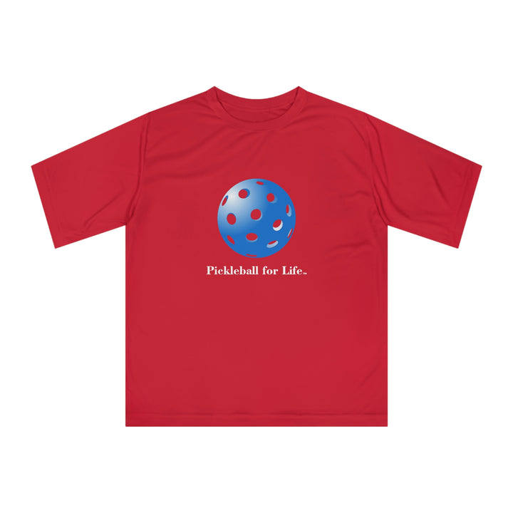 Pickleball for Life-Blue Unisex Moisture-Wicking T-Shirt - Great Pickleball Stuff