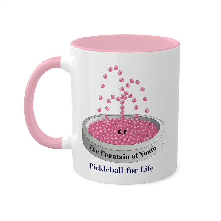 The Pickleball Fountain-Pink Coffee Mug-Great Pickleball Stuff